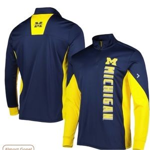 Michigan Wolverines Navy Quarter-Zip Windshirt